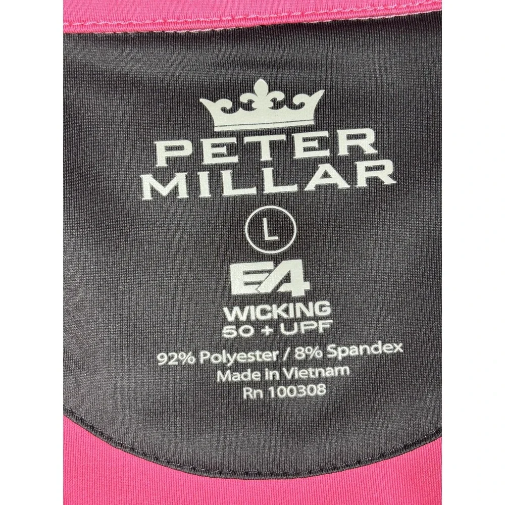 Peter Millar Women's Quarter Zip Pullover L Golf Performance Club Casual Chic‎